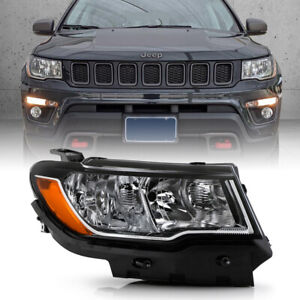 Right Side Halogen Type Replacement Headlamp Assembly For 2017-2021 Jeep Compass (For: 2019 Limited)