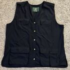 Orvis Hunting Vest Mens Size XL Extra Large Black Polyester Lightweight