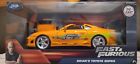 Jada Toys Fast and Furious Brian's Toyota ORANGE Supra Car Diecast Car 1:24 NEW!