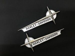 For Harley Vintage Style Gas Fuel Tank Emblems Badges Touring Softail Fatboy New (For: Harley-Davidson)