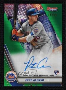 2019 Bowman's Best Green Refractor 18/99 Pete Alonso #B19-PA Rookie Auto RC