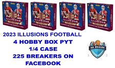 NEW ENGLAND PATRIOTS 2023 ILLUSIONS FOOTBALL 4 HOBBY BOX 1/4 CASE BREAK #4