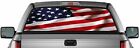AMERICAN USA FLAG PICK-UP TRUCK WINDOW GRAPHIC DECAL PERFORATED STICKER VINYL