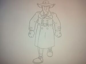inspector gadget cel drawing production used animation art