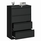 Metal Lateral File Cabinet with 4 Drawer Metal Storage Filing Cabinet A4/Legal