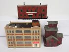 Lot Of 3 Assembled N Scale Factory Buildings