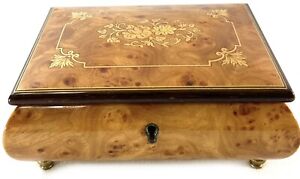 Sorrento Reuge Swiss Movement  Handcrafted in Italy Inlay Jewelry/Music Box