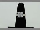 Solid 14K White Gold w/3.0 Carat Princess Fancy Solitaire Ring - Size 6.25