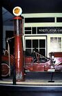 Vintage Slide, White Star Gasoline, Visible Hand crank Gas Pump and Automobile