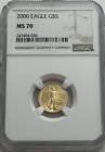 2000 $5 NGC MS70 1/10 TH OZ TENTH OUNCE GOLD AMERICAN EAGLE MINT STATE