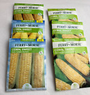 Corn seed garden vegetable lot of 6 Ferry Morse Peaches and Cream 2022