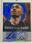 2012-13 Leaf Metal Faces of the Game Blue Holo Karl Malone auto /25 #FG-KM1 HOF