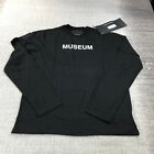 Hood By Air Shirt Mens Medium Museum Spell Out Tee Crew Neck Black White HBA