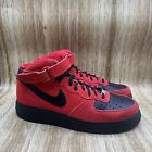 Nike Air Force 1 Mid '07 Men's Size 12 University Red Black 315123-606 Shoes