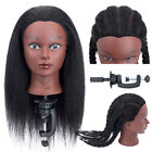 UK 100% Human Afro Yaki Hair Mannequin Head Hairdresser Manikin Cosmetology Doll