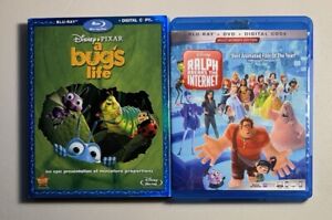2 Blu-ray Lot: Disney/Pixar A BUGS LIFE + WRECK IT RALPH BREAKS THE INTERNET