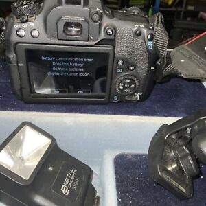 CANON EOS 77D 24.2MP Digital DSLR Camera Black With Extras Charger Need Battery