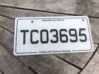 Vintage Turks and Caicos Island License Plate Tag TC03695