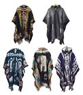 Windproof Alpaca Unisex Hooded Poncho for Men and Women, Import from Ecuador