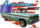 1963 Green Chevy Pickup Truck a Custom Hot Rod USA T-Shirt 63 Muscle Car Tees