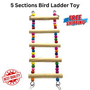 5 Sections Bird Toy Ladder Play Set Fun Colorful For All Different Birds
