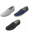 NEW Mens Canvas Sneakers Classic Deck Slip On Shoes 3 Colors, Sizes: 7-13
