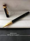 Luxury Snake Resin Series Bright Black+Gold Clip 0.7mm Rollerball Pen