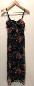Vintage Fire Los Angeles Maxi Dress Womens M Babydoll Floral Fairy Grunge