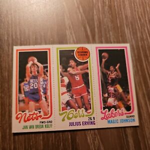 MAGIC JOHNSON 1980 TOPPS #139 ROOKIE CARD RC LA LAKERS NBA HALL OF FAMER