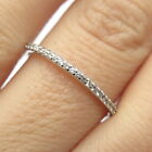 925 Sterling Silver Pave C Z Band Ring Size 8