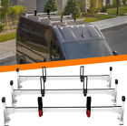 3 Bar Van Roof Ladder Rack 750lbs Load For RAM ProMaster City 2015+ White Steel