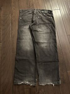 Vintage Y2K Southpole Jeans Mens 40 X 32 (40 X 30 Actual) Black Grey Baggy Loose