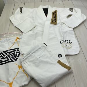 Kintsugi Jiu Jitsu Martial Arts Kimono Gi Uniform Unisex White Size A1L