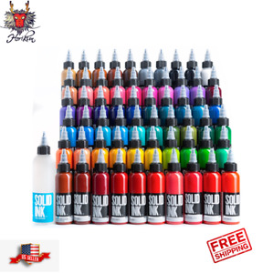 Solid Ink Tattoo Color Ink 1 oz 30ml bottle 100% Authentic Free Shipping