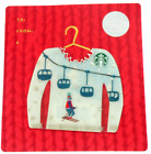 2016 STARBUCKS Gift Card Christmas - Die Cut Ugly Sweater - Ski Lift - No Value