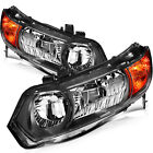 Headlights Assembly For 2006-2011 Honda Civic Coupe 2-Door Pair Black Headlamps (For: 2006 Honda Civic Si)