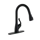 Clihome Kitchen Sink Faucet Single Handle Pull Down Sprayer with Supercharge