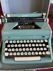 Vintage 1958 Royal Quiet De Luxe Portable Typewriter Robins Egg Blue w/ Case