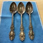 (3) Vintage R. WALLACE & Son 1902 Sterling Silver Teaspoons Monogrammed