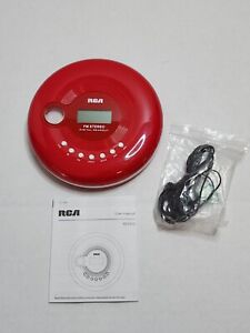 RCA RP2910B Personal CD Player with FM Radio Red - Tested Works NWOB