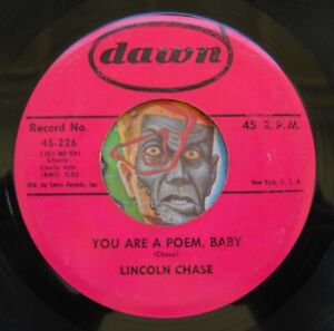 HEAR Lincoln Chase 45 You Are A Poem Baby / You And I DAWN R&B soul EX