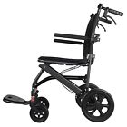 (only 20lb) Lightweight Transport Wheelchair. Easy to Travel,Locking Hand Brakes