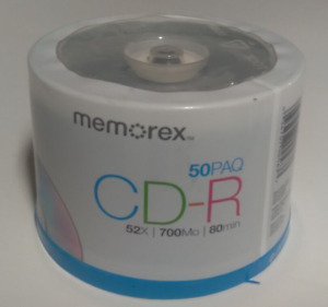 Memorex CD-R - 50 Pack Spindle 52x 700 MB 80 Min Recordable CD-R NEW