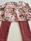 NWT The Children's Place Girls 2-Piece Outfit Pink/ White Flowers Size 4T $32.95