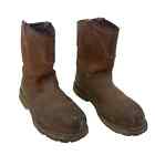Brahma Men's Brown Leather Western Boots Size 12W Preowned