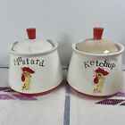 Holt Howard 1962 Rooster Mustard And Ketchup Jars