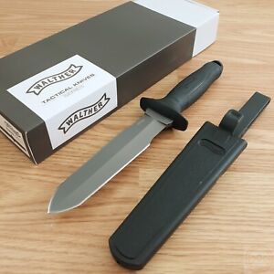 Walther DagTac 1 Fixed Knife 6.5 Double Edge 440C Steel Blade Black Nylon Handle