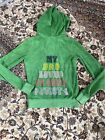 Juicy Couture Jacket Small Green Terry Clot Tracksuit Full Zipper Hoodie Logo