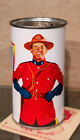 1950S  DREWRYS EXTRA DRY FLAT TOP BEER CAN SOUTH BEND INDIANA MOUNTIE EMPTY