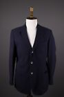 CORNELIANI ID Navy Blue Three Button Cotton Sport Coat Blazer Size 52 R